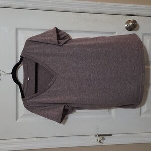 Casual Heather Gray V-Neck Women's Tee